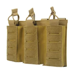 액세서리 Molle Mag Pouch Tactical Magazine Pouch Elastic Opentop Triple Mag Pouch Holder M4 M14 M16 AK AR Hunting Camping