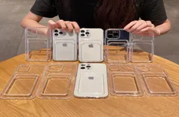 Crsytal Clear Soft Soft TPU Shock -Resection с карманом слота для iPhone 12 11 Pro Max XR XS Max Four Corner Transparent6816231