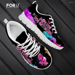 Casual Shoes FORUDESIGNS Women Flats 2024 Dog Groomer Love Art Design Sneakers For Female Air Mesh Comfortable Ladies Footwear