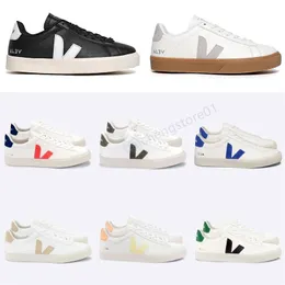 غير رسمي 2005 الفرنسية البرازيلية الخضراء Green Green Low-Carbon Life v Organic Cotton Flats Platform Sneakers Women Classic White Designer Shoes Mens B4