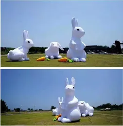 wholesale Giant 26ft Inflatable Rabbit Easter Bunny model Invade Public Spaces Around the World with LED light