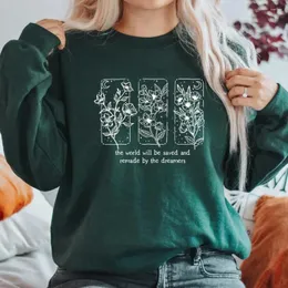 Kvinnors hoodies tron ​​av glasblomma aelin citat tröja hoodie de tretton kvinnliga tröjorna SJM Bookish Gift