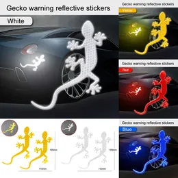 2024 Auto Reflektierender Aufkleber wasserdichte Gecko -Abziehbilder Nacht Fahren Warnung Mark Auto Body Dekoration Auto Außenreflektor Aufkleber