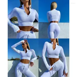 Leggings femminile da 5 pari a maniche corte a maniche corta palestra da palestra da donna a costiera set di yoga senza soluzione di continuità per