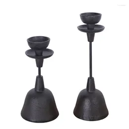 Titulares de vela T3ec Black Metal Metal Alto Candelador Velas Ideal para Decoração de Mesa Interior da Partido Dinning Partido