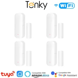 System Tenky Tuya Smart Home Wifi Door Sensor Door Open Detectors Security Protection Alarm System Home Security Alert Via Alexa Google