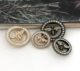 Metal Vintage Bee Diy Sewing Button Round Crystal Pearl Bee Buttons for Shirt Sweater Coat1950803