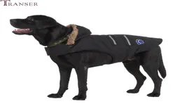 Transer Golden Retriver Big Dog Jacket Coat Faux Fur Capuzia Roupa de Pet Amart para cães para cães para cães pequenos RIGE 9822 T19303N1389826