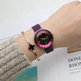 Designers de moda assiste a celebridade da internet Mesmo estilo ímã tecido malha cinturão feminino assistir polígono espelho woman watchwatch casual7880839