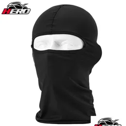 Cycling Caps أقنعة New Summer Mask Clava Motorcycle Face Sport Biker Shield Moto Hood Cap Cap Ski Stopper Roving Dropress Droper