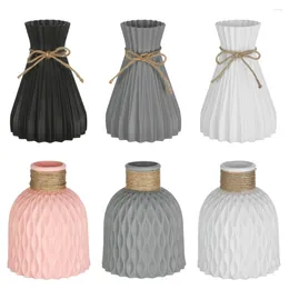 Vases Modern European Wedding Simplicity Basket Arrangement Anti-ceramic Flower Vase Plastic Rattan-like