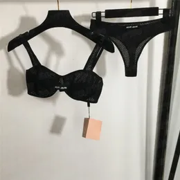 Reggiseni cavi set di lingerie sexy per donne slip di triangoli reggiseno con fiocco traspirato