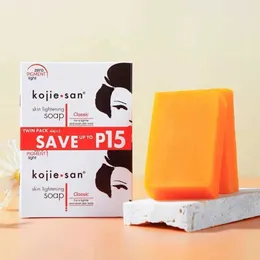 الصابون المصنوع يدويًا Kojie San Handmade Soap Soap Skin Lighting Soap Bleaching Kojic Acid Glycerin Soap Deep Cleanting Skin 240416