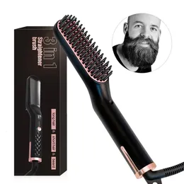 Pescatore di peli unisex Pescello pettine wireless barba piactre di barba per uomo pettine bullo per bigodino strumento di styling raddrizzante 240411