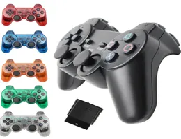 Sony PS2コントローラー用のワイヤレスゲームパッドプレイステーション2コンソールジョイスティックダブル振動ショックJoypad Wireless Contle3826747