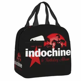 indochine French Rock Band Insulated Lunch Bag for Women Reusable Cooler Thermal Lunch Box Work School Picnic Ctainer Bags x9h9#