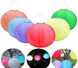 Lanterne solari da 25 cm di illuminazione esterna impermeabile da giardino fata festival a LED appeso China Celebration Lampada 7 Colori9203722