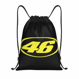 Rossi 46 Plecak sznurka Women Men Salm Sport Sackpack Składana torba sklepowa worka s9jn#