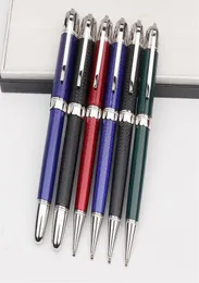 Top Wysokiej jakości pisarz Jules Verne Pen Edycja Ocean Ocean Blue and Red Black Metal Ballpoint Pen Fontanna Pensje Offi3727587