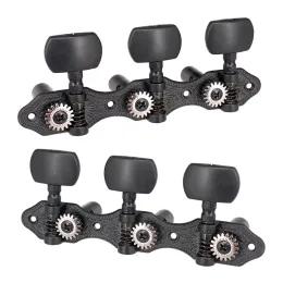 Accessoires 2 Stücke Open Gear Gitarren -Tuning Pegs Black Folk Guitar Tuner Machine Heads