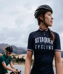 アッタカー伝統的なサイクリングジャージー女性フラッグスタイルの自転車ライディングシャツ女性半袖スポーツウェアブルサスムジェールデモダ5351161