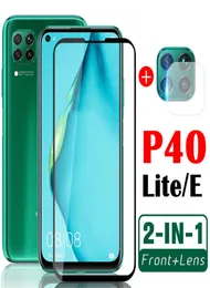 شاشة حماية لـ Huawei P40 Lite E Phone Cases with Camera Lens Hauwei P40 P40Lite Protective Film 2in1 Glass3375152