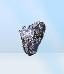 فاخر 15ct الحجم 510 العلامة التجارية المجوهرات 10kt الذهب الأبيض المملوءة بيضاء توباز الأحجار الكريمة خطبة الزفاف خاتم الأمهات 039 يوم هدية 3401021