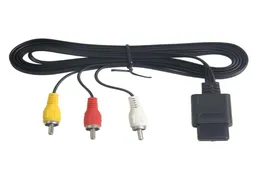 6ft 180cm 3RCA Kablolar AV TV RCA Video Kablo Kablosu Game Cubefor SNES N64 için Oyun Küpü Bütün 100 PCSLOT5369914