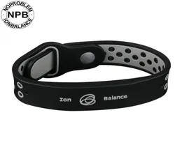 Saúde Benifits Balanço de Ion Power Therapy Silicone Sports Cheker Tourmaline germânio pulseira Bracelet1023257