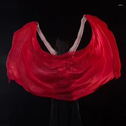 Scenkläder Silk Performance Dance Solid Color Light Texture Veil Shaws Women Scarf Costumes Accessories Belly Veils 250cmx110cm