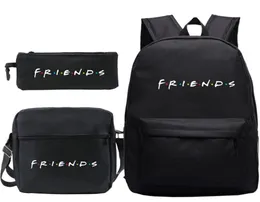 Backpack 3 PcsSet Friends Backpacks Teens Back To School Shoulder Bag Pencil Case Prints Knapsack For Teenagers Girls Boys6125402