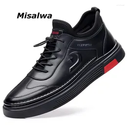 Scarpe casual Misalwa da uomo alto da esterno Muncasins Mococcase Sneaker fatte a mano Sneaker All-Match Fickers comodi mocassini di grandi dimensioni