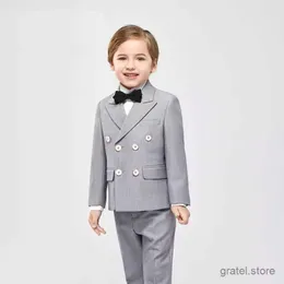 Ternos meninos elegantes Gary Party Photography Suit Kids Cerimônia formal fantasia Fantas de casamento de piano vestido de desempenho Costume