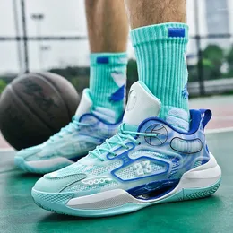 Basketball Shoes Glow-in-the-dark Breathable Net Surface Men's Actual Combat Student Sports Running Rubber Sole