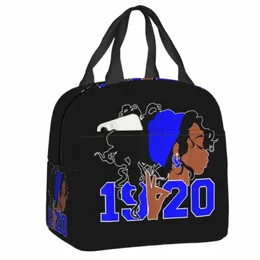 Zeta Phi Beta Lunch Bag Kobiety ciepłe chłodnica izolowane pudełko na lunch dla dzieci w szkole piknikowe torby na jedzenie 06ti#