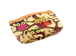 New Ladies Women Designer Canvas Owl Print Presal Wallet Coin Bag 12pcslot 6331760