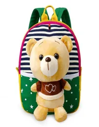 Рюкзак детского сада девочки мальчики для мальчиков 3D мультфильм -медведь школьные сумки для детских подарков для животных игрушек для плеча рюкзак 4217051