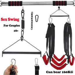 Metal Trips Stents Sexo Swing Furniture Sexual Fetish Bondage Produtos adultos Cadeiras penduradas em brinquedos sexuais de prazer para casais Mulheres 240408