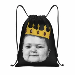 Hasbulla Magomedov Crown Meme DrawString Bag för butik Yoga ryggsäckar män kvinnor hasbulla slåss meme sport gym sackpack 14eh#