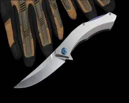 Ryssland Bear Blue Moon D2 Tactical Folding Knife Steel Blade Outdoor Camping Hunting Survival Pocket Knife UtilityL EDC Tools Gift 1411113