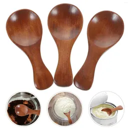 Spoons 3pcs Lovely Milk Powder Mini Teaspoons Wooden Honey Small
