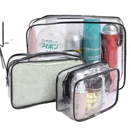 clear PVC Toiletry Bag Quart Size Bag Travel Makeup Cosmetic Bag Toiletries Cosmetic Pouch for Women Men Storage Pouch 28pT#