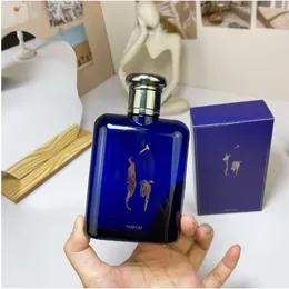Hochwertige Parfums Düfte für Mann Paul Polo Männer Parfüm 125 ml dunkelblau Gradient Polo Parfüm erstaunlicher Geruch tragbares Spray Schnelles Schiff