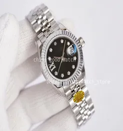 Titta på Women Watches Factory Automatic Movement Mechanical Dive 28mm New Style V2 904L Strap Diamond Bezel Lady Dress WristMatch6241468