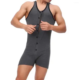 Gym Clothing Superbody Men Bodysuit Sexy Sports Leotard Slimming Corset Body Shaper Cotton Cardigan Buttons Undershirts Club Jumpsuit