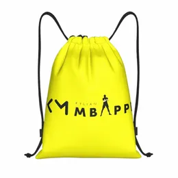 MBAPPS Custom KM KM Cinering Backpack Bags Men Domenne Socchi sportivi per palestra di calcio leggero per yoga Z2P7#