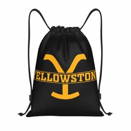 custom Yellowste Drawstring Bags Men Women Lightweight Dutt Ranch Sports Gym Storage Backpack M3wb#