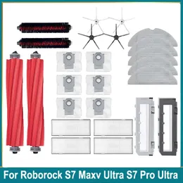 Для Roborock S7 Maxv Ultra S7 Pro Ultra Robot Vacuum Main Bidse Brush Mop Filter Filter Dust Bag Suck Accessories 240409