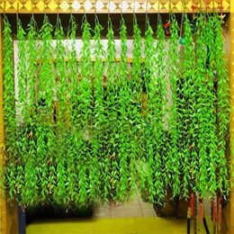 Decorative Flowers Artificial Plants Rattan Wicker Green Leaf Ivy Vine For Home Wedding Decor Outdoor DIY Hanging Garland Fake