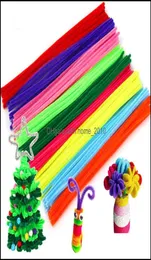 Araçlar Arts Crafts Hediyeleri Ev Bahçesi30cm Çocuklar Peluş Eğitim Renkli Toys Glitter Chenille Saplar Boru Temizleyici El Yapımı Diy Craf1830272